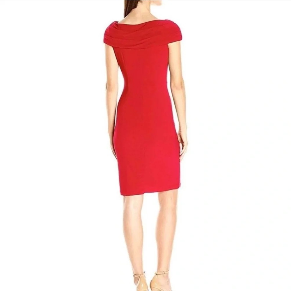 Adrianna Papell Off the Shoulder Sheath Dress - Picture 3 of 6